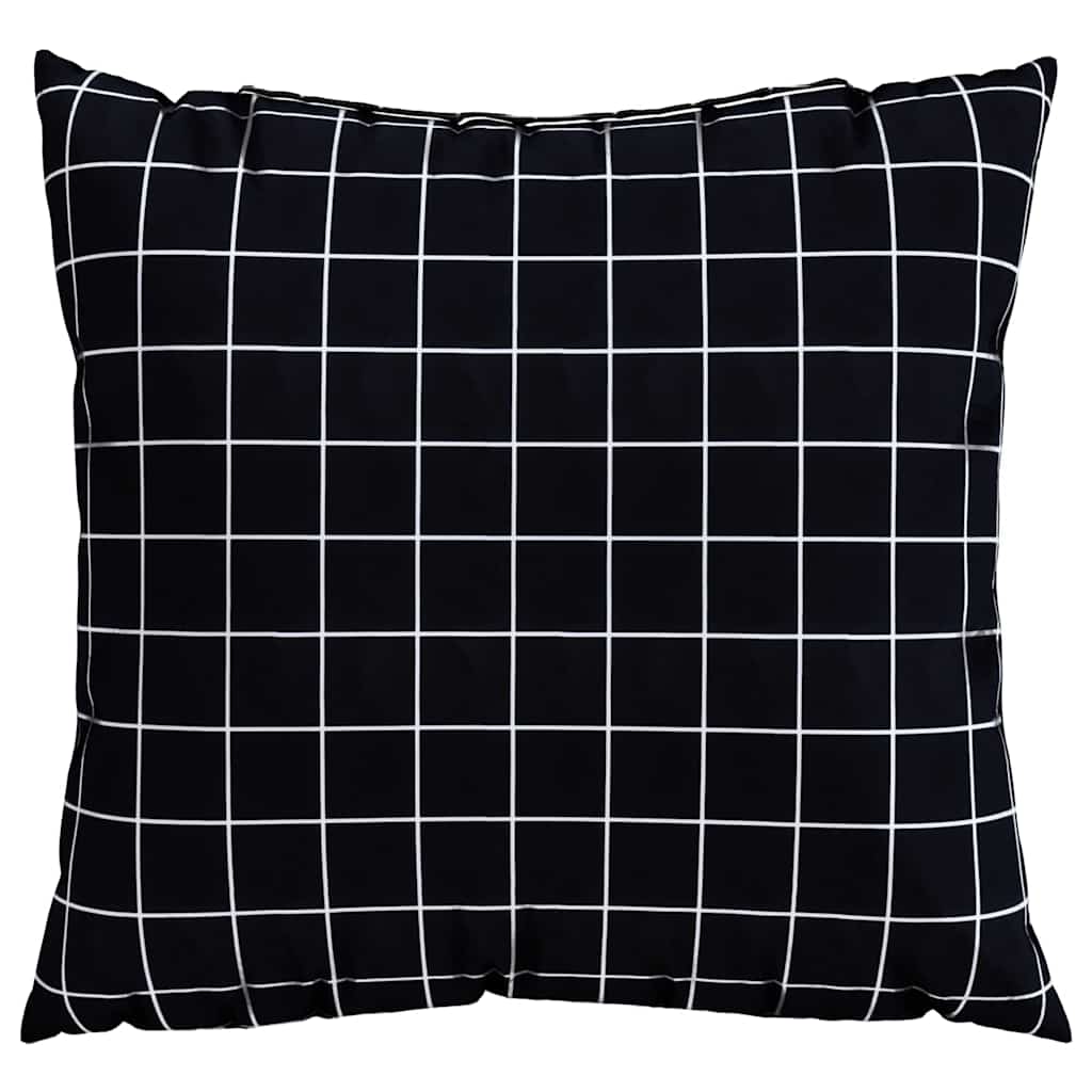Szórt Párnák 4 pcs Fekete Kockás 50 x 50 cm Poliészter szövet