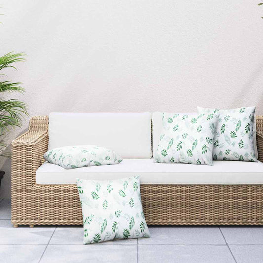 Szórt Párnák 4 pcs Levél mintázat 50 x 50 cm Poliészter szövet