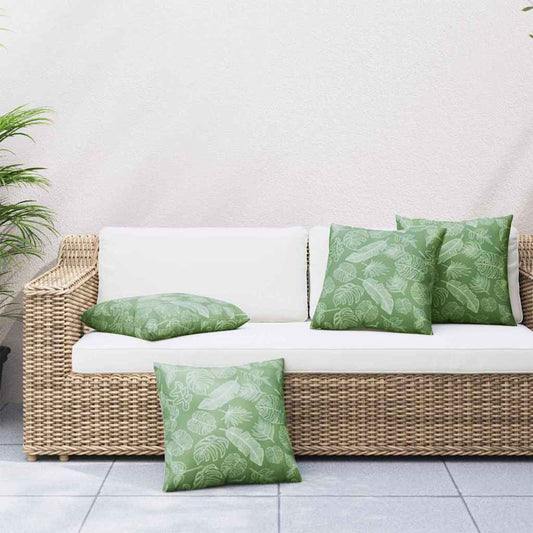 Szórt Párnák 4 pcs Levél mintázat 50 x 50 cm Poliészter szövet