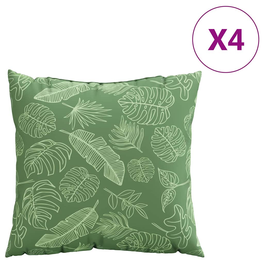 Szórt Párnák 4 pcs Levél mintázat 50 x 50 cm Poliészter szövet