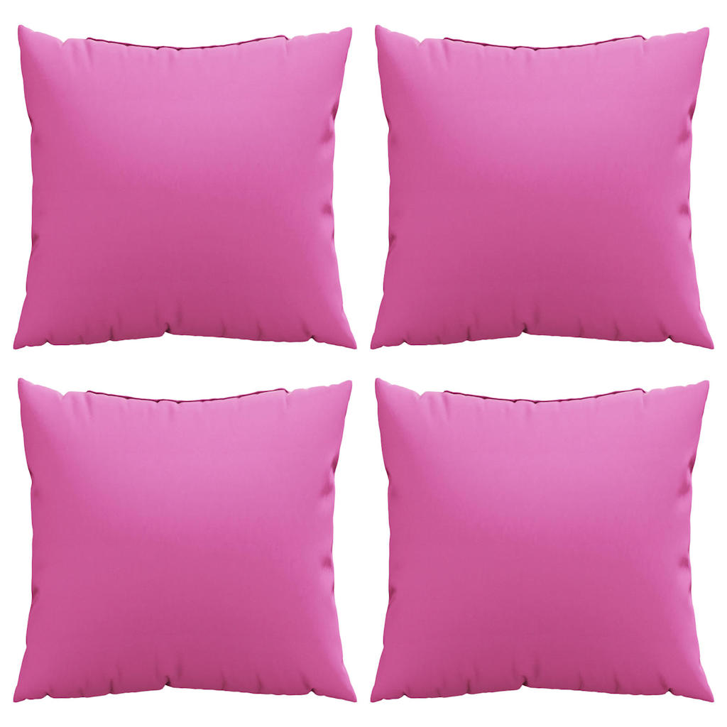 Szórt Párnák 4 pcs Rózsaszín 60 x 60 cm Poliészter szövet