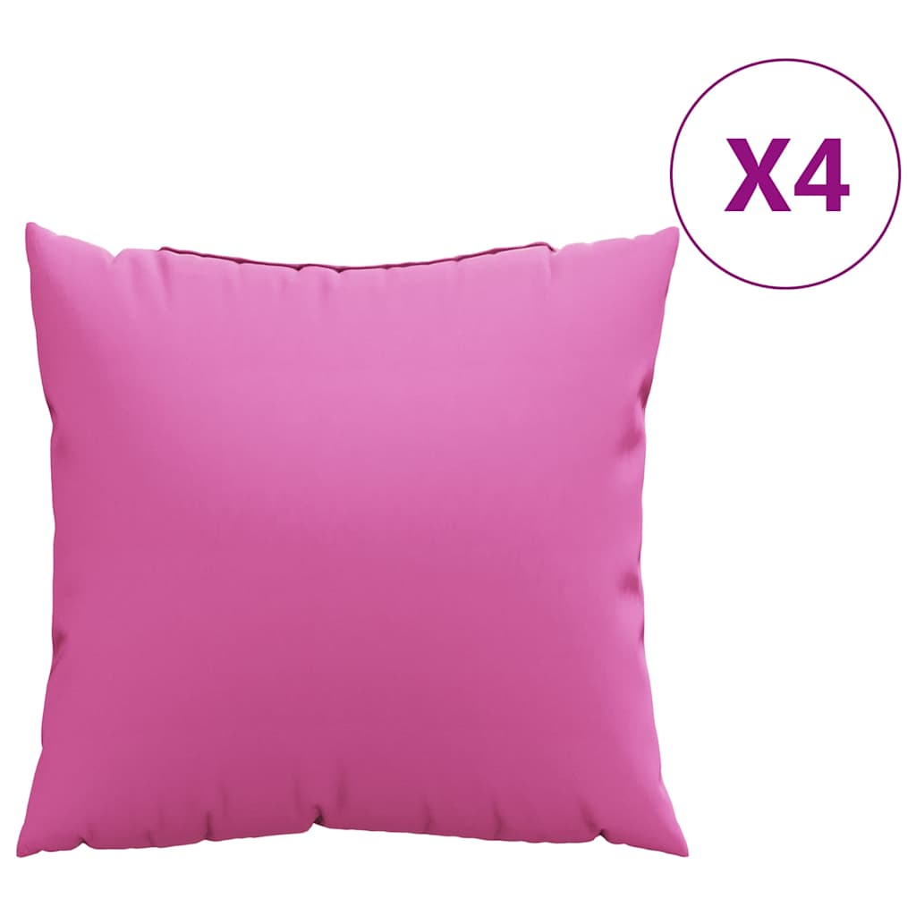 Szórt Párnák 4 pcs Rózsaszín 60 x 60 cm Poliészter szövet
