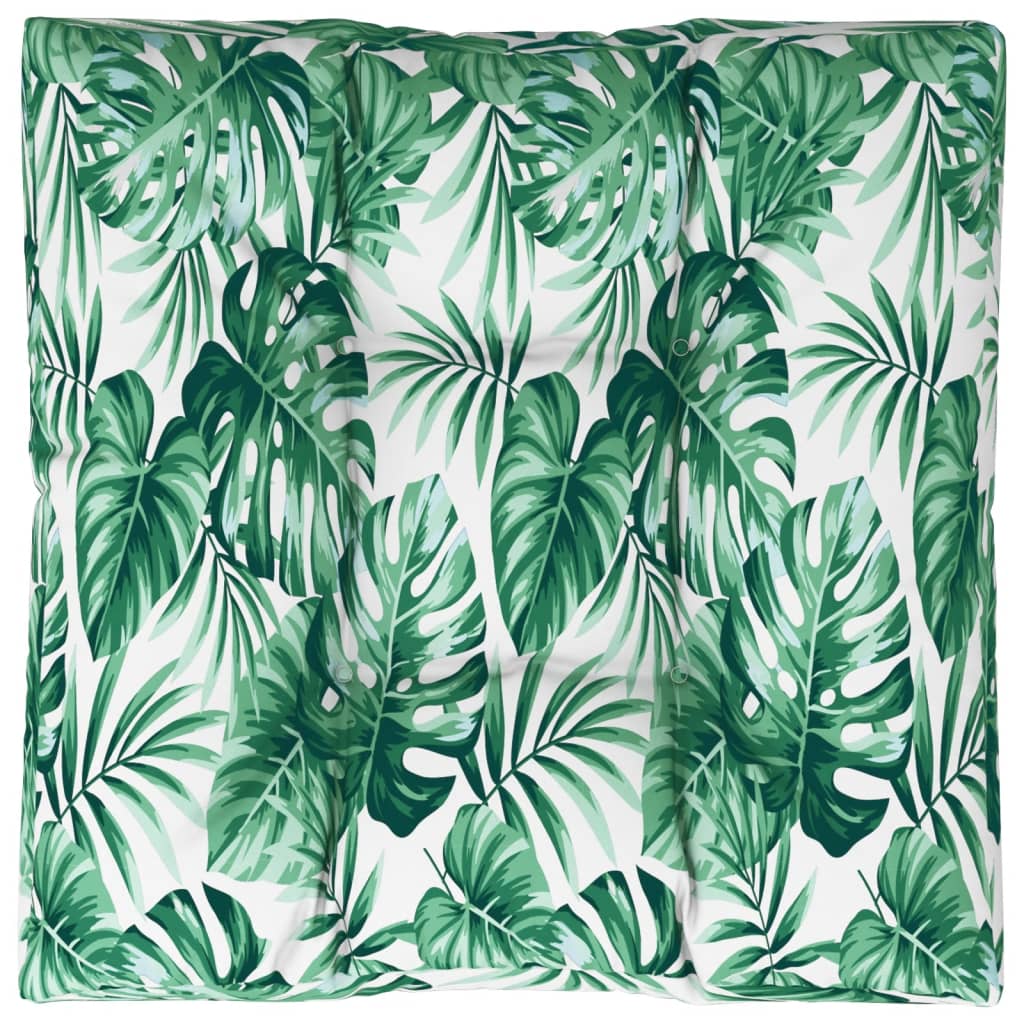 levélmintás raklapkanapé-párna 70 x 70 x 12 cm