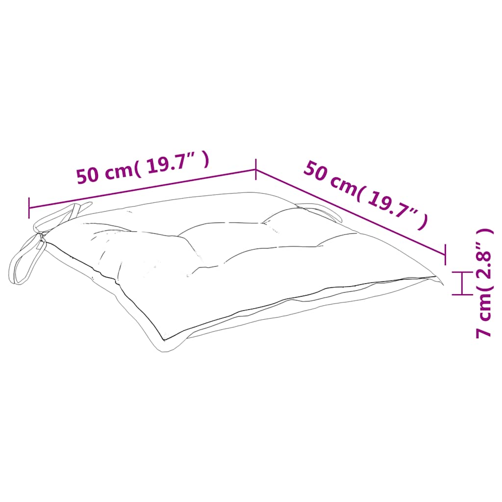 6 db rózsaszín oxford szövet kerti székpárna 50 x 50 x 7 cm