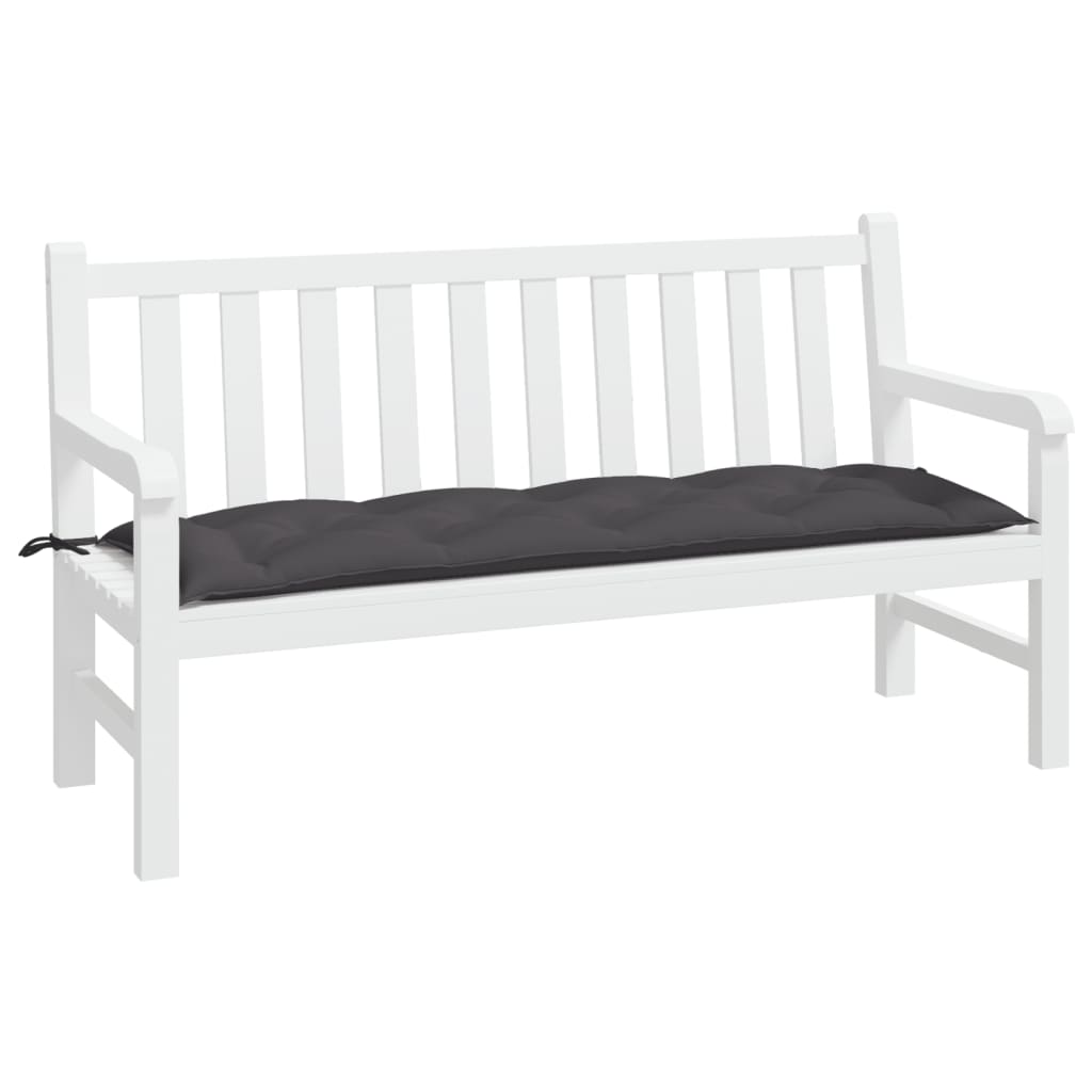 antracitszürke oxford szövet kerti padpárna 150 x 50 x 7 cm