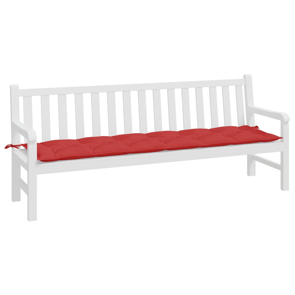 piros oxford szövet kerti padpárna 200 x 50 x 7 cm
