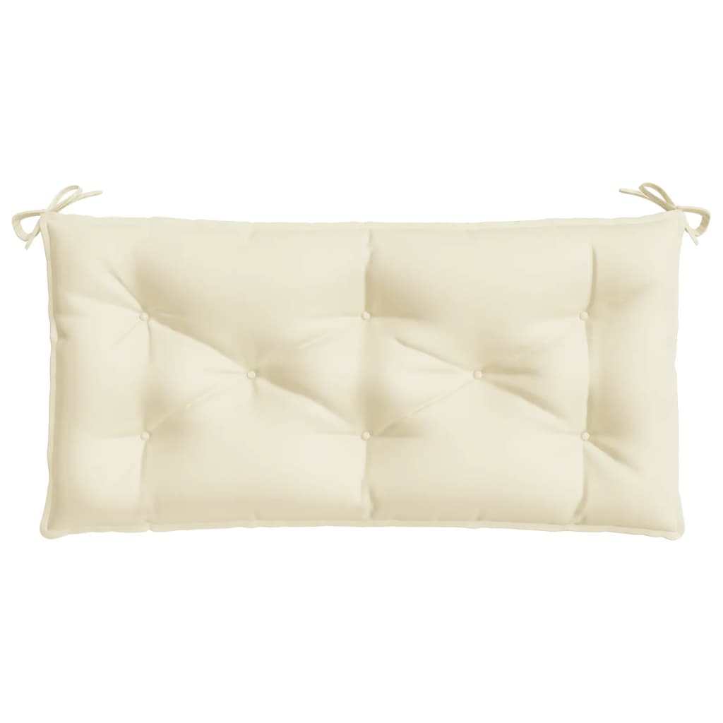 2 db krémszínű oxford szövet kerti padpárna 100 x 50 x 7 cm