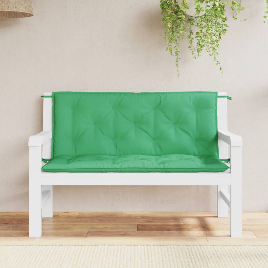 2 db zöld oxford szövet kerti padpárna 120 x 50 x 7 cm