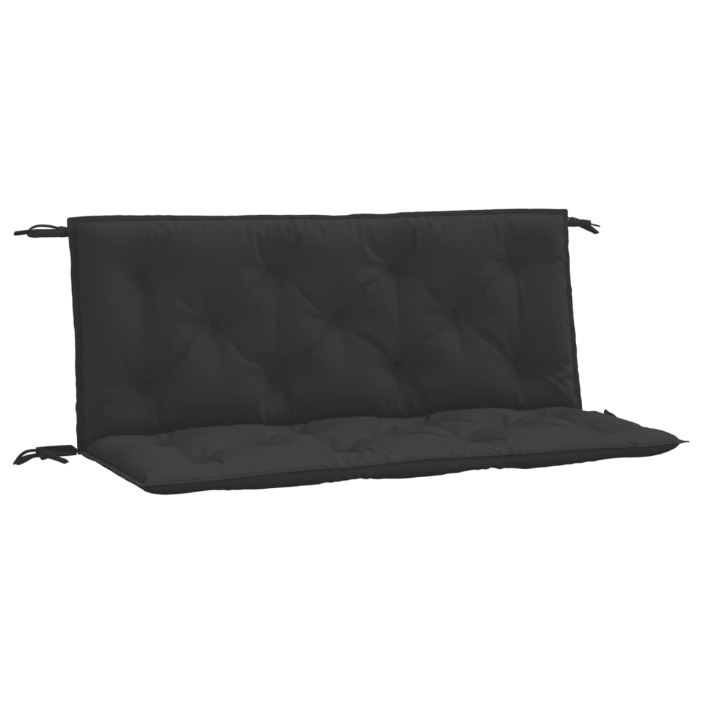 2 db fekete oxford szövet kerti padpárna 120 x 50 x 7 cm