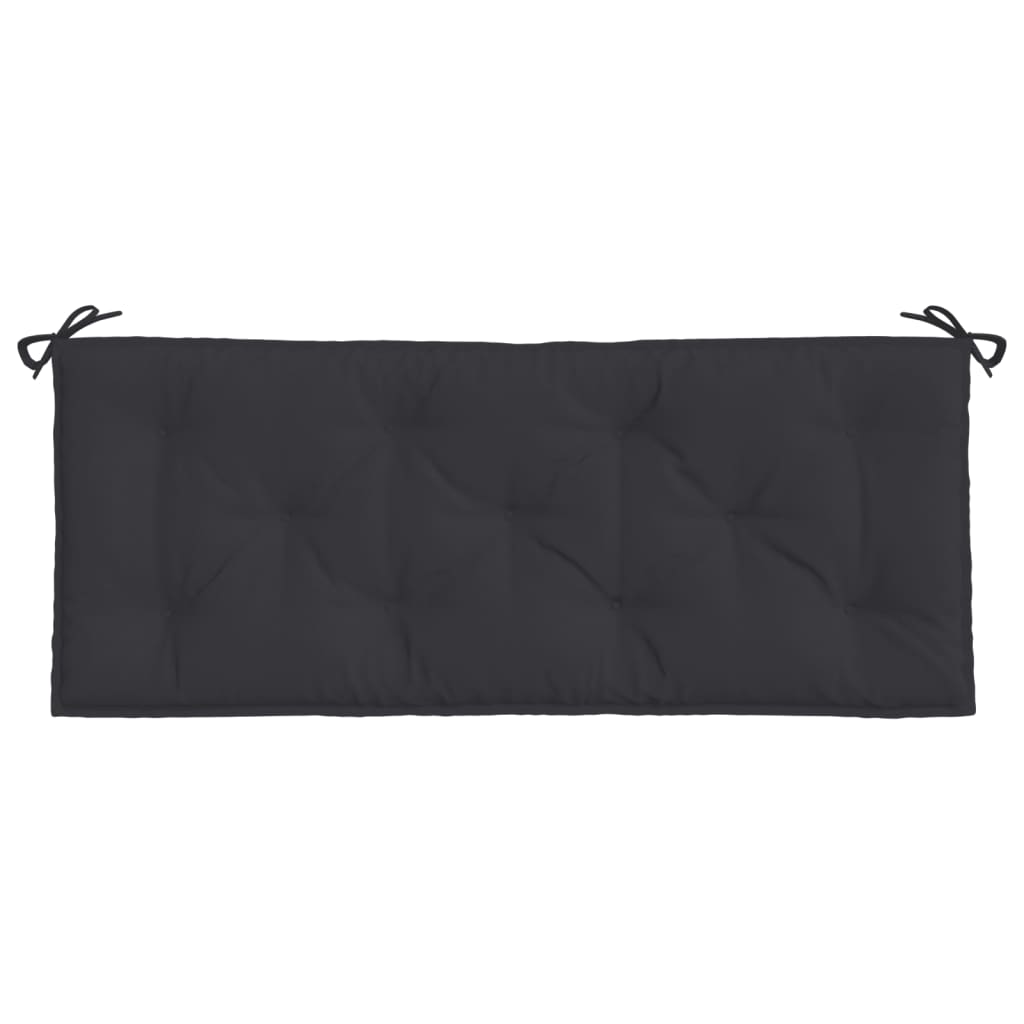 2 db fekete oxford szövet kerti padpárna 120 x 50 x 7 cm