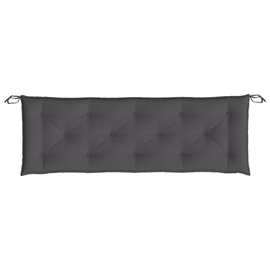 2 db antracit oxford szövet kerti padpárna 150 x 50 x 7 cm