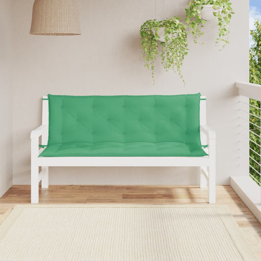 2 db zöld oxford szövet kerti padpárna 150 x 50 x 7 cm