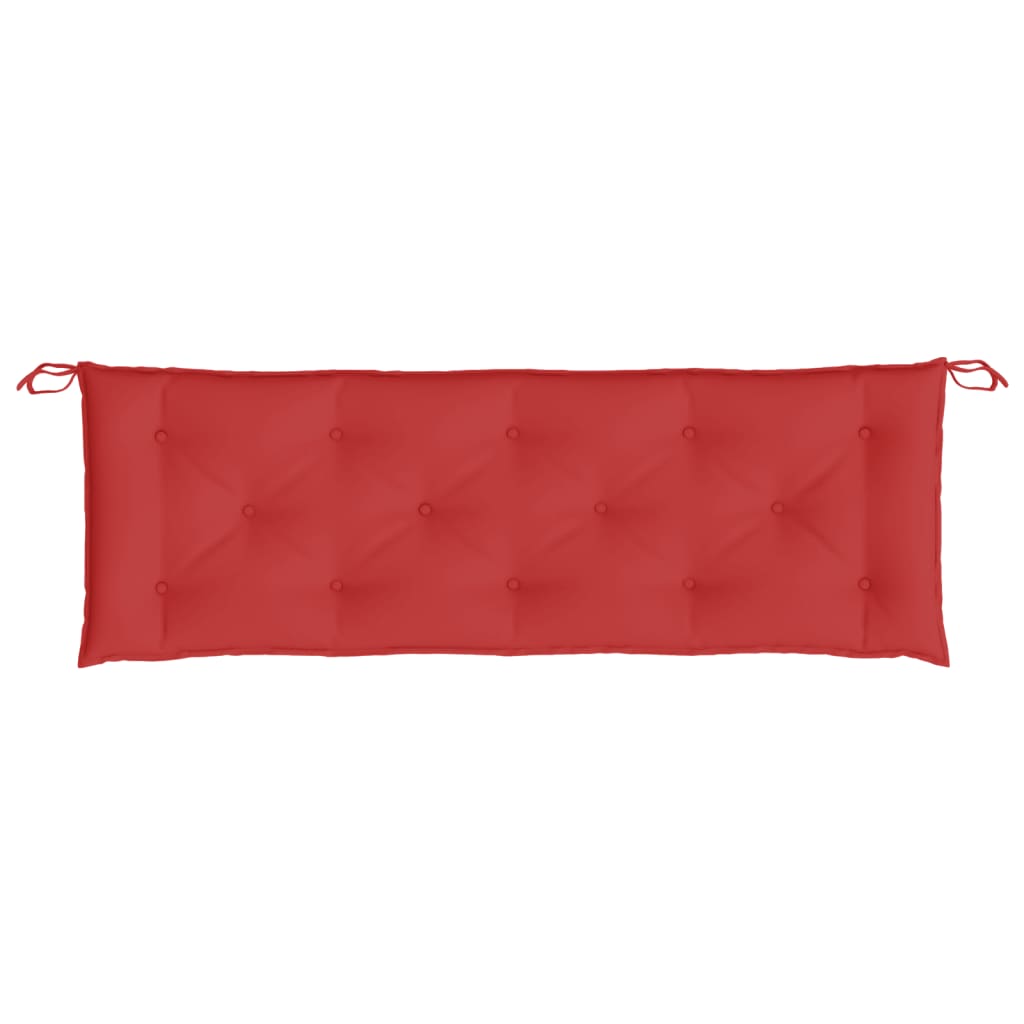 2 db piros oxford szövet kerti padpárna 150 x 50 x 7 cm