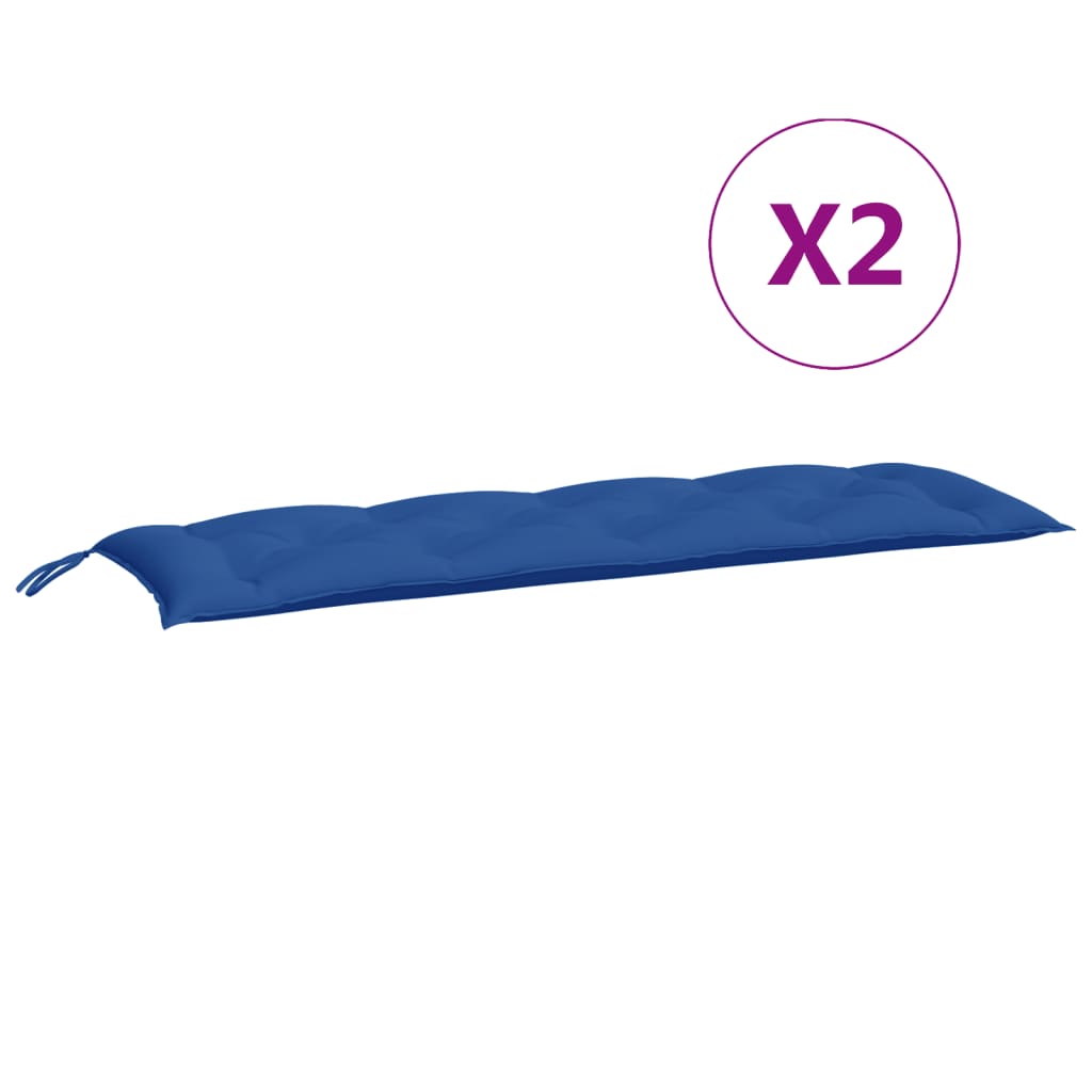 2 db kék oxford szövet kerti padpárna 150 x 50 x 7 cm