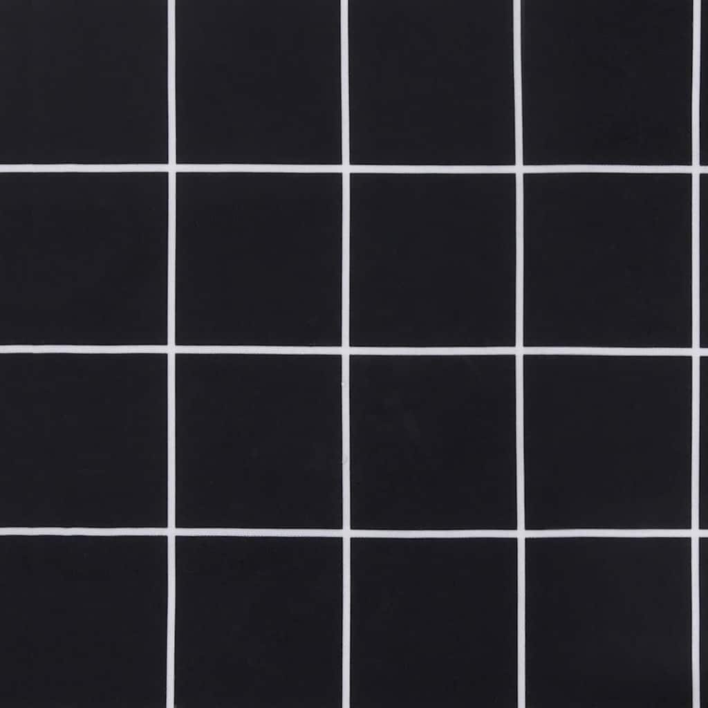 2 db fekete kockás szövet kerti padpárna 150 x 50 x 7 cm