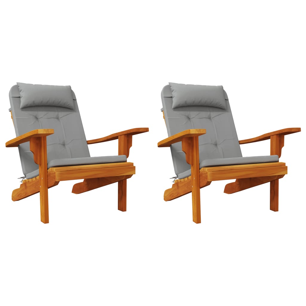 2 db szürke oxford-szövet Adirondack-székpárna