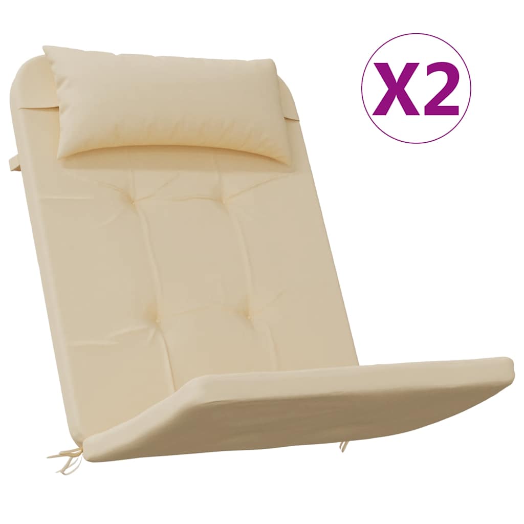 2 db bézs oxford-szövet Adirondack-székpárna