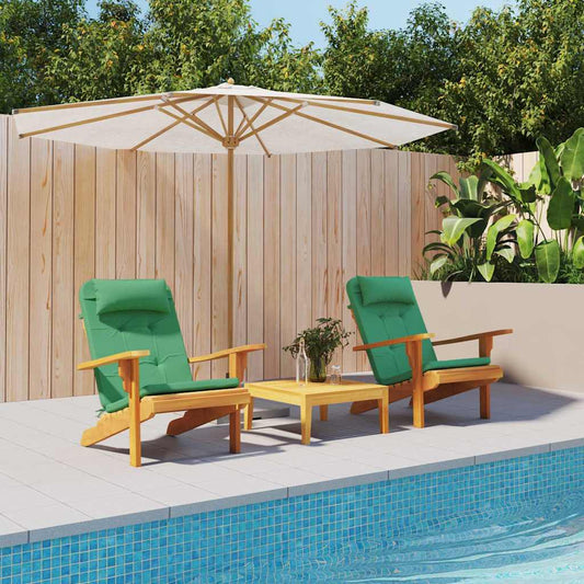Székpárnák Egyszínű 2 pcs Zöld 58 x 77 x 4,5 cm Oxford Szövet