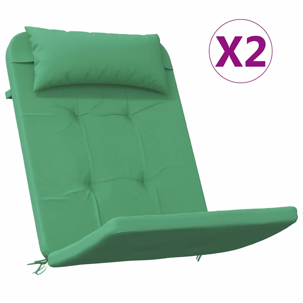 Székpárnák Egyszínű 2 pcs Zöld 58 x 77 x 4,5 cm Oxford Szövet