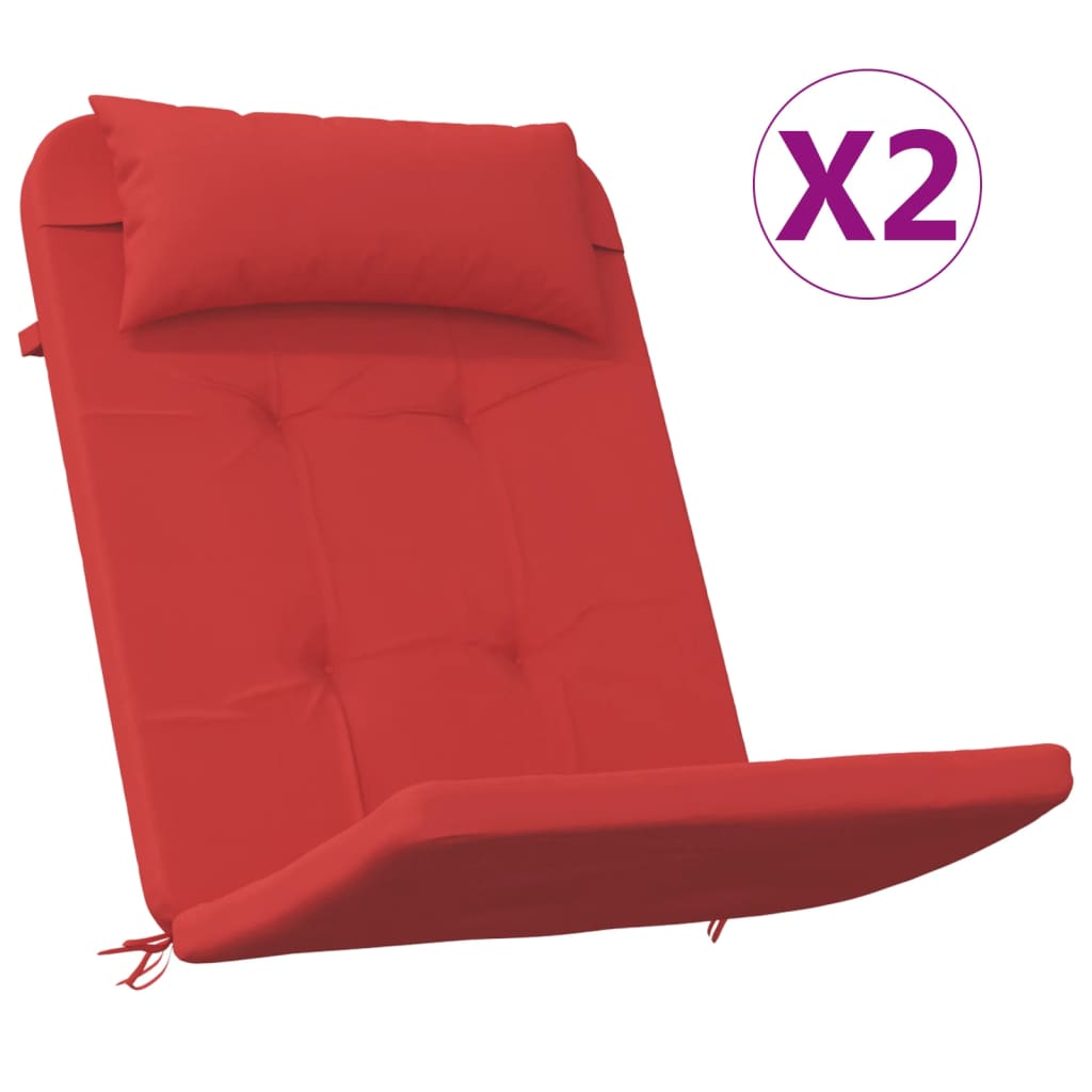 2 db piros oxford-szövet Adirondack-székpárna