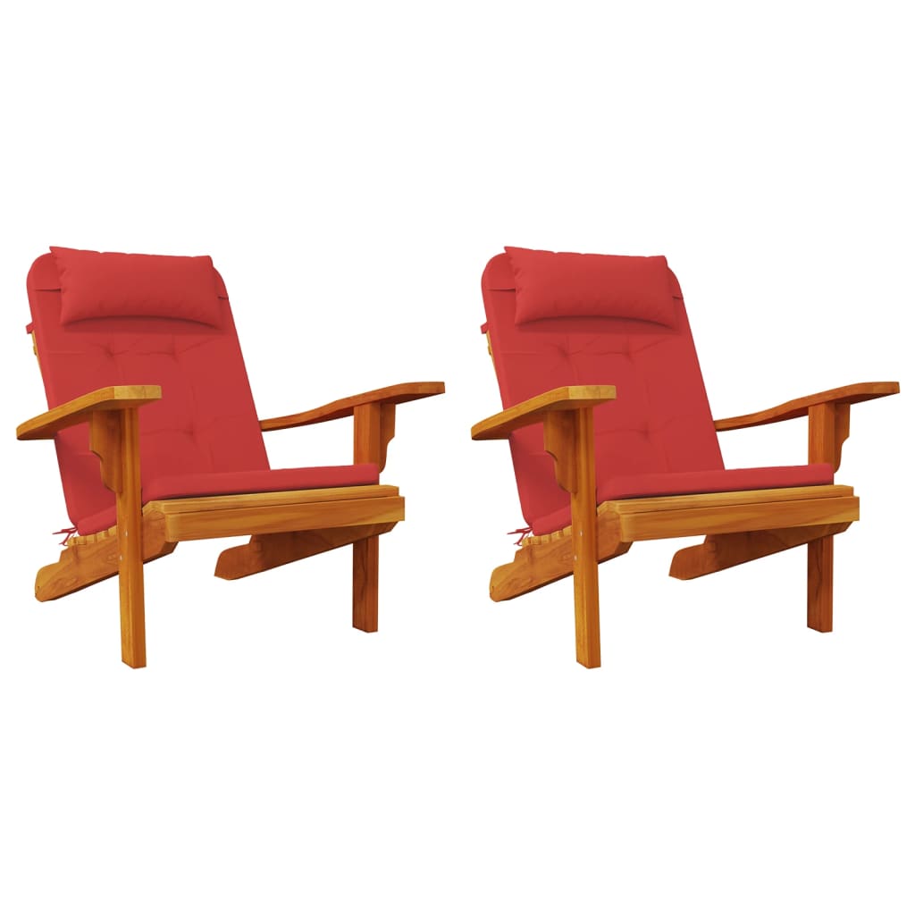 2 db piros oxford-szövet Adirondack-székpárna