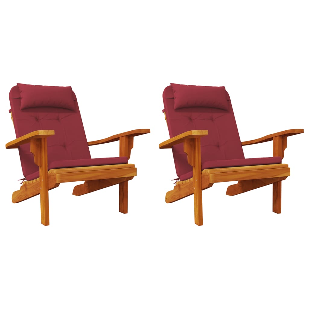 2 db bordó oxford-szövet Adirondack-székpárna