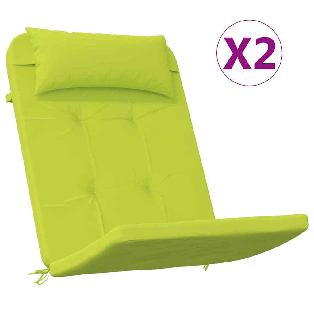 Székpárnák 2 pcs Fényes zöld 58 x 77 x 4,5 cm Oxford Szövet