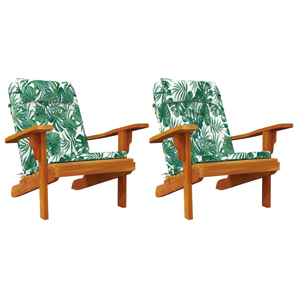 Székpárnák 2 pcs Levél mintázat 58 x 77 x 4,5 cm Oxford Szövet
