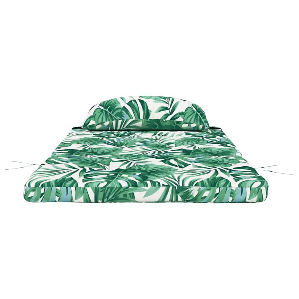 Székpárnák 2 pcs Levél mintázat 58 x 77 x 4,5 cm Oxford Szövet