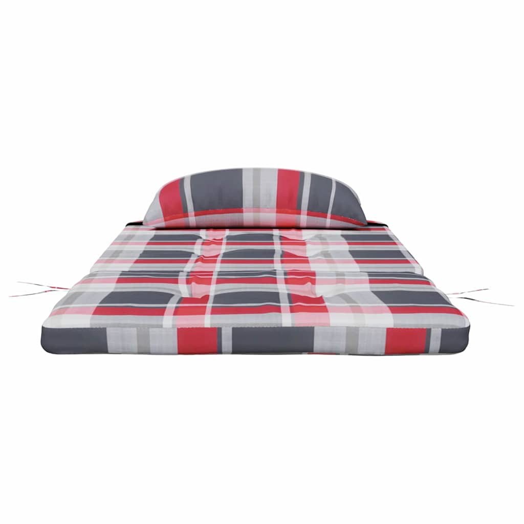 Székpárnák 2 pcs Piros Kockás 58 x 77 x 4,5 cm Oxford Szövet