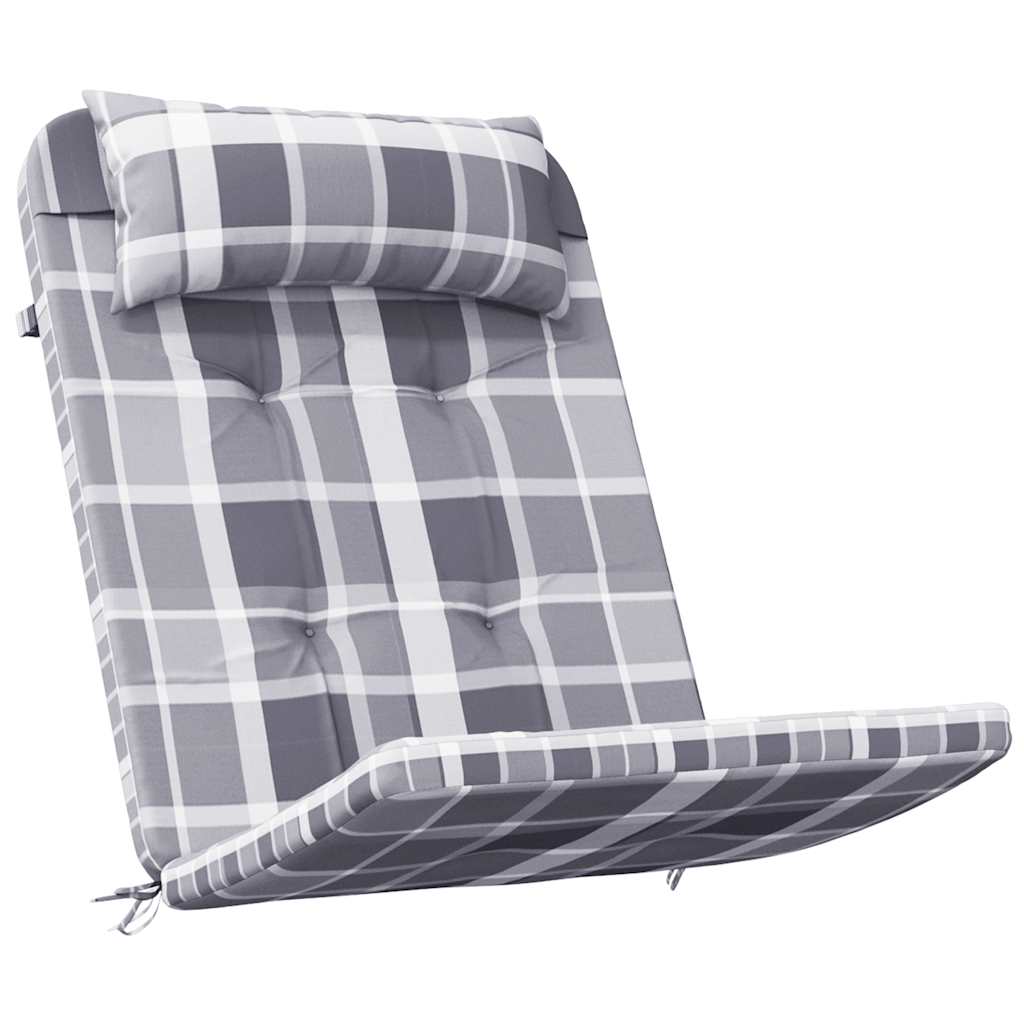 2 db szürke kockás oxford-szövet Adirondack-székpárna