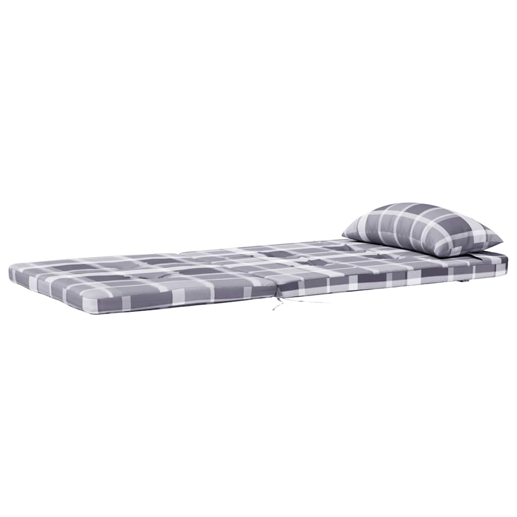 2 db szürke kockás oxford-szövet Adirondack-székpárna