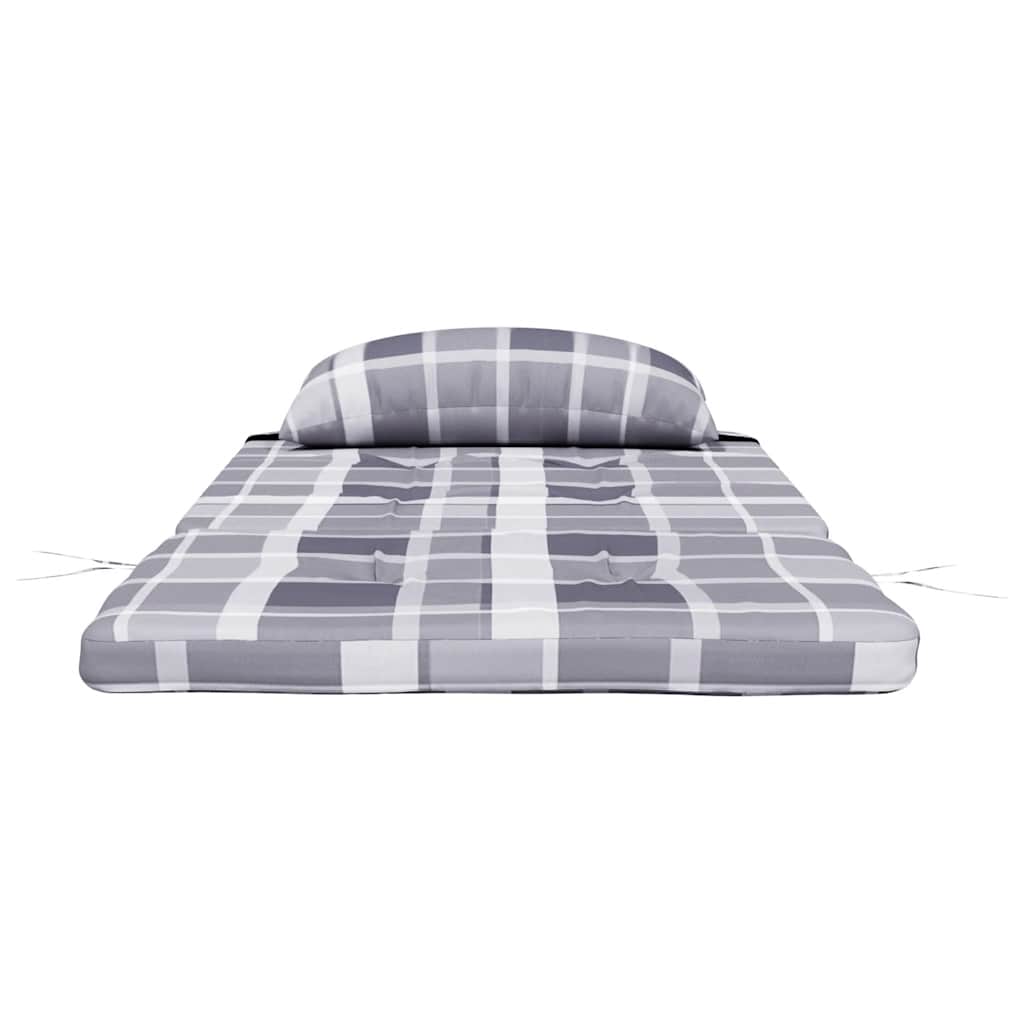 2 db szürke kockás oxford-szövet Adirondack-székpárna