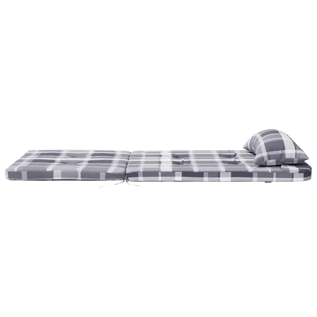 2 db szürke kockás oxford-szövet Adirondack-székpárna