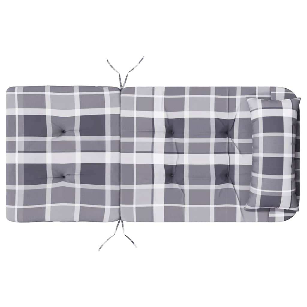 2 db szürke kockás oxford-szövet Adirondack-székpárna