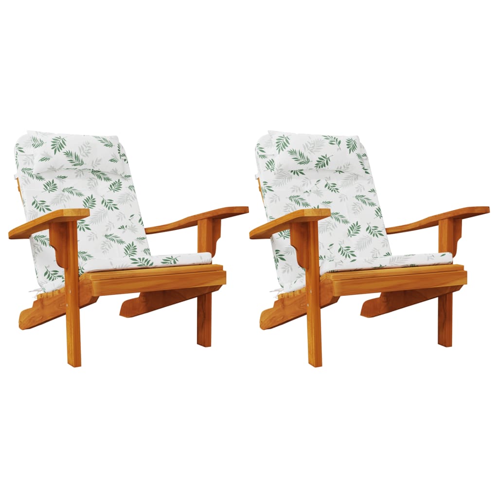 2 db levélmintás oxford-szövet adirondack-székpárna