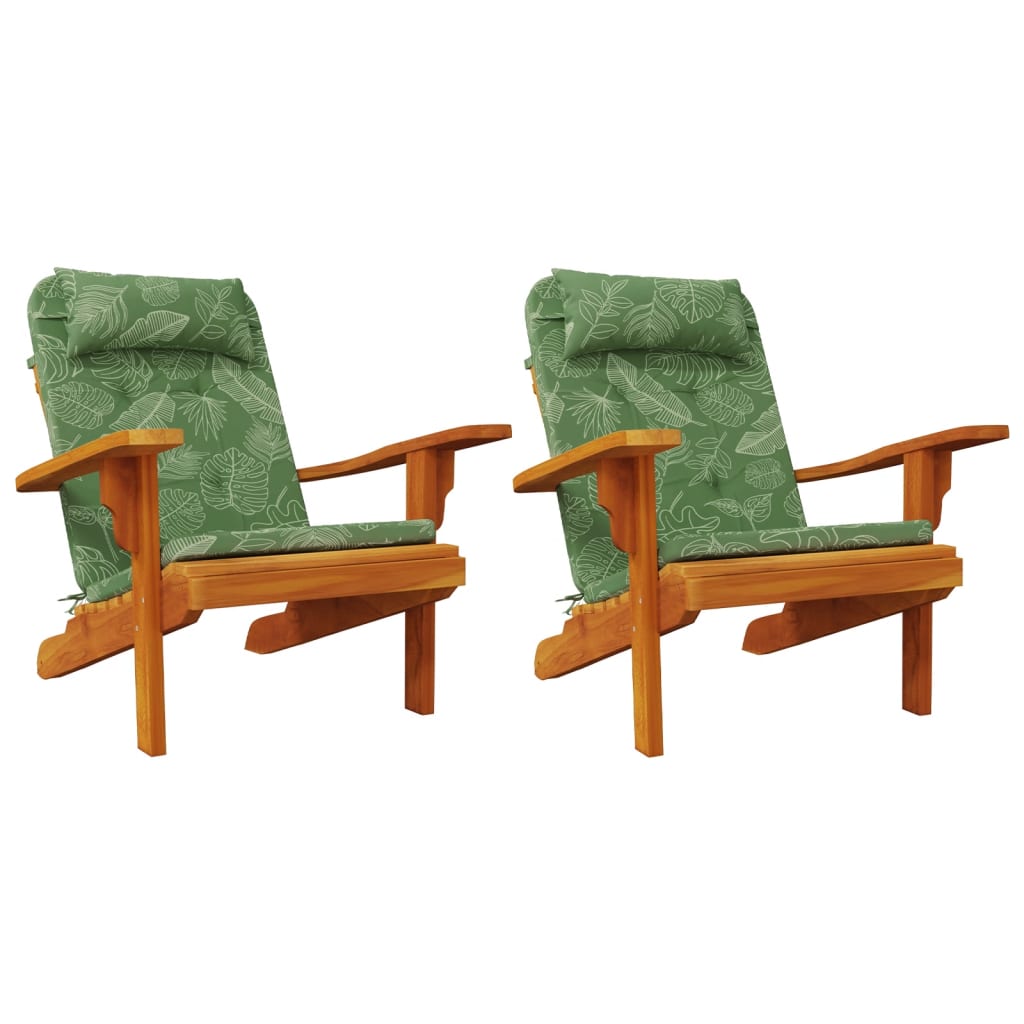 2 db levélmintás oxford-szövet adirondack-székpárna
