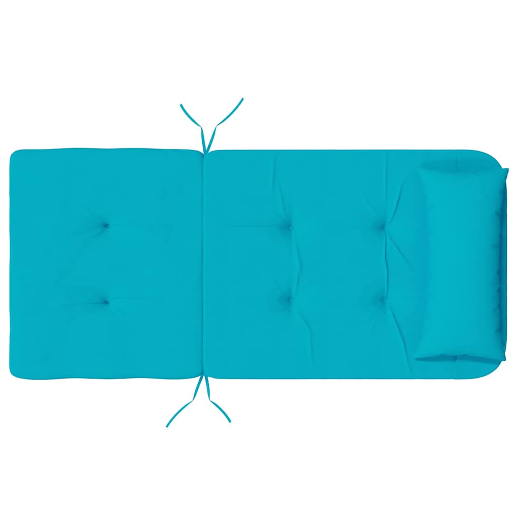 Székpárnák Egyszínű 2 pcs Türkiz 58 x 77 x 4,5 cm Oxford Szövet