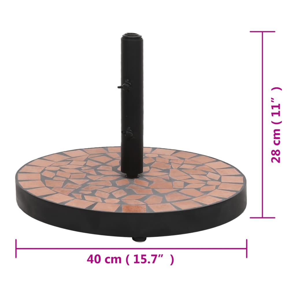 terrakotta kerek napernyő talp 12 kg