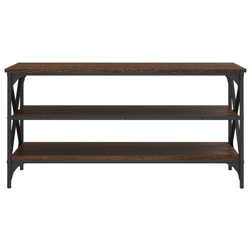 barna tölgyszínű szerelt fa TV-szekrény 100x40x50 cm