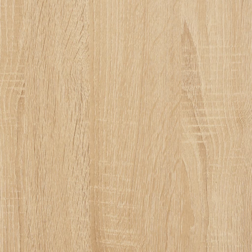 sonoma tölgy szerelt fa kisasztal kerekekkel 50 x 35 x 55,5 cm