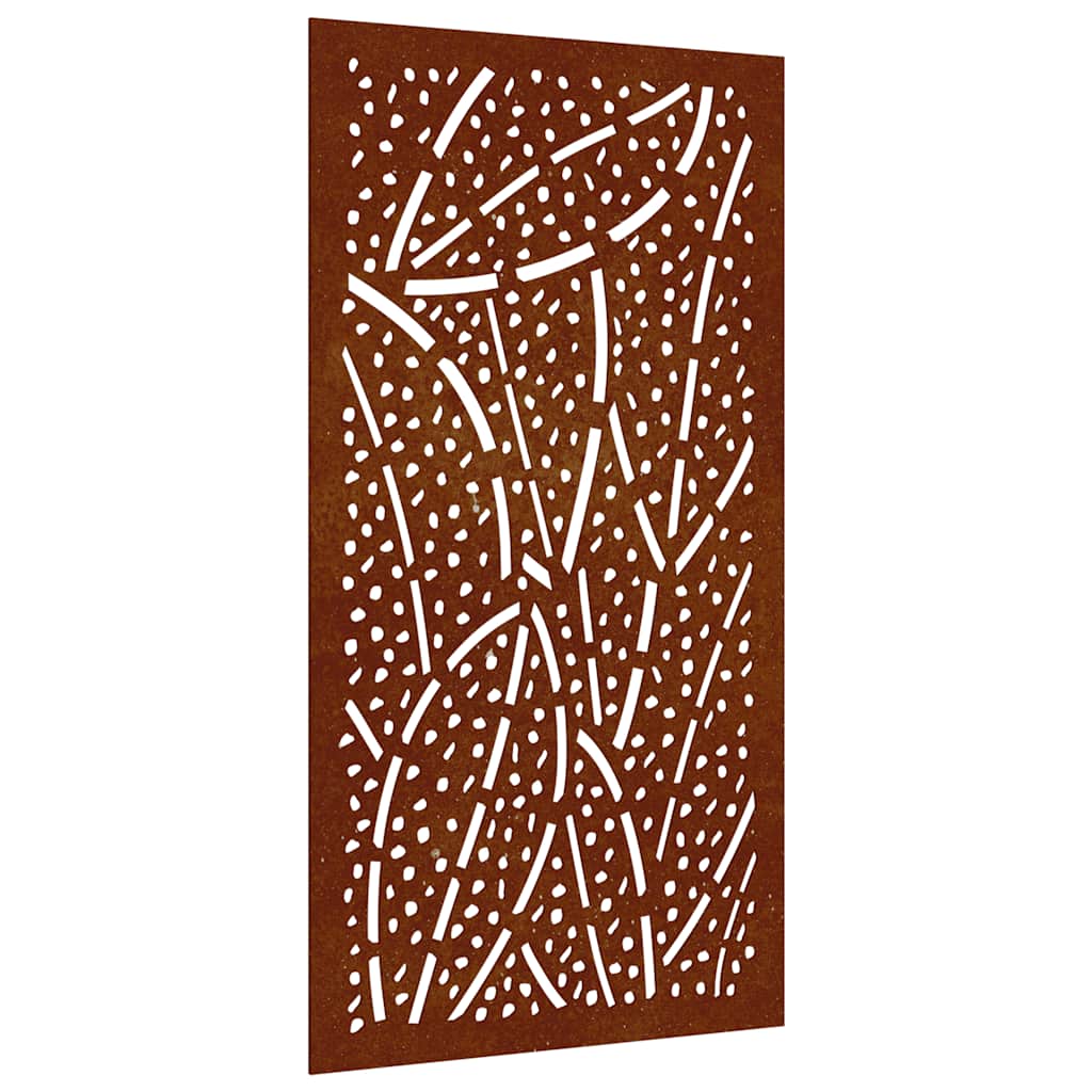 levélmintás corten acél kerti faldísz 105 x 55 cm