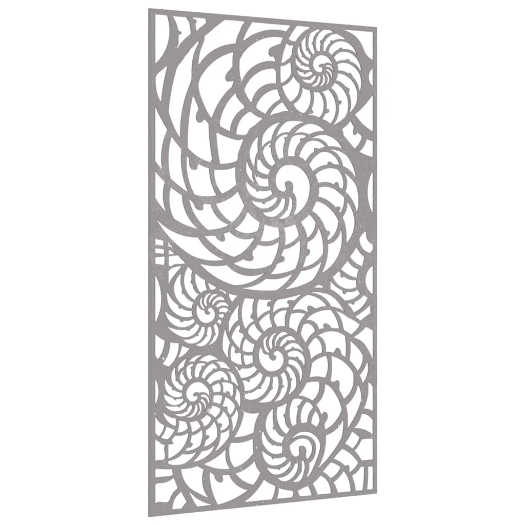 kagylómintás corten acél kerti faldísz 105 x 55 cm