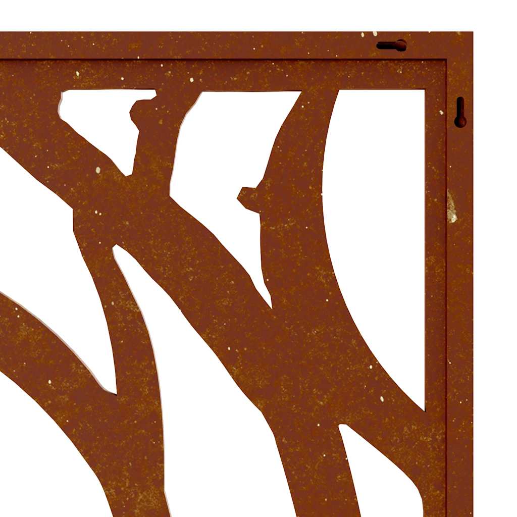 kagylómintás corten acél kerti faldísz 105 x 55 cm