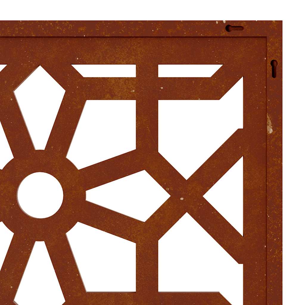 mór stílusú corten acél kerti faldísz 55x55 cm