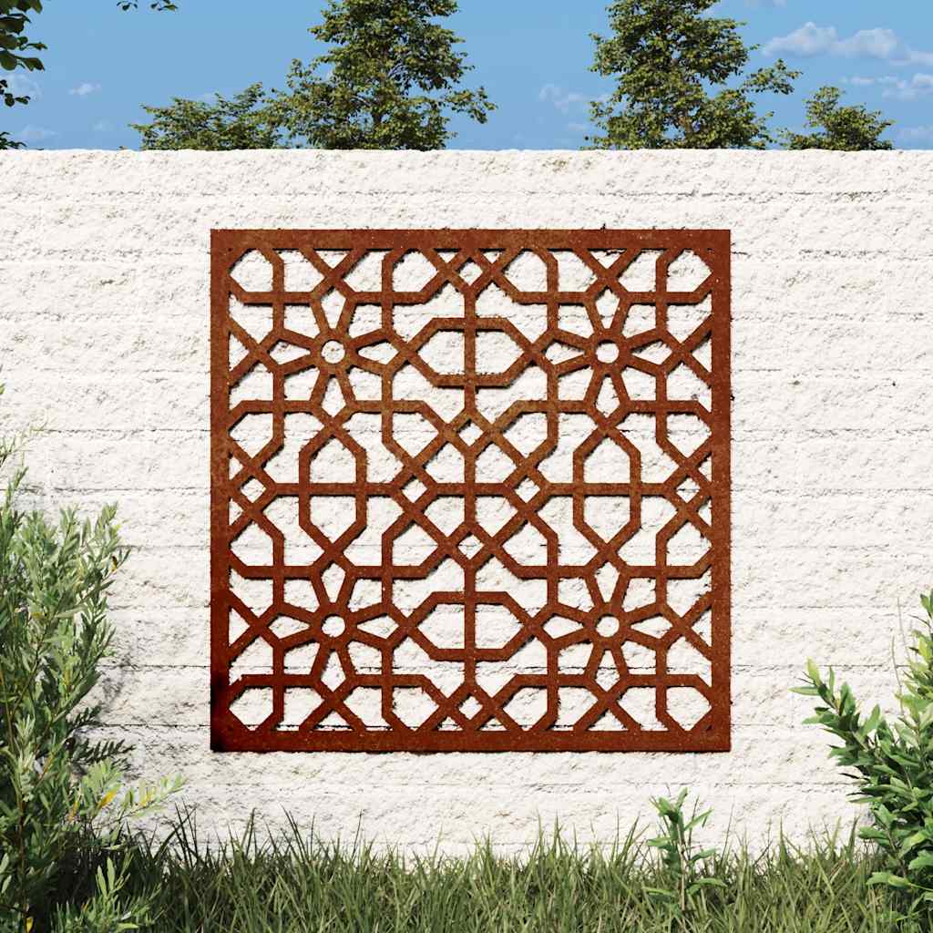 mór stílusú corten acél kerti faldísz 55x55 cm