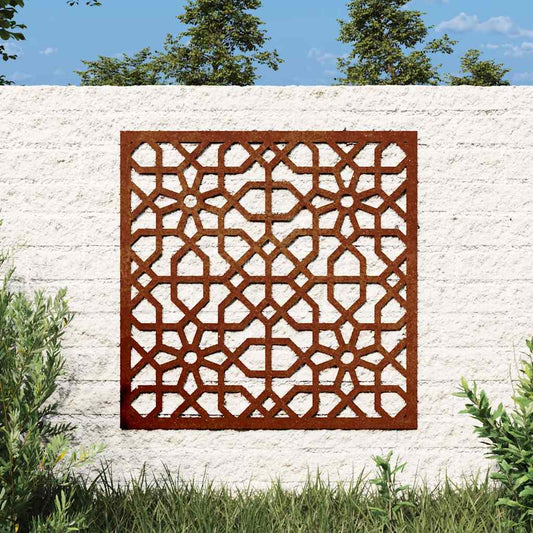 mór stílusú corten acél kerti faldísz 55x55 cm
