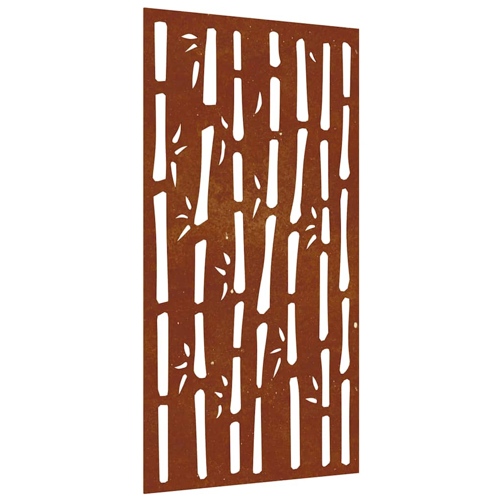 bambuszmintás corten acél kerti faldísz 105 x 55 cm