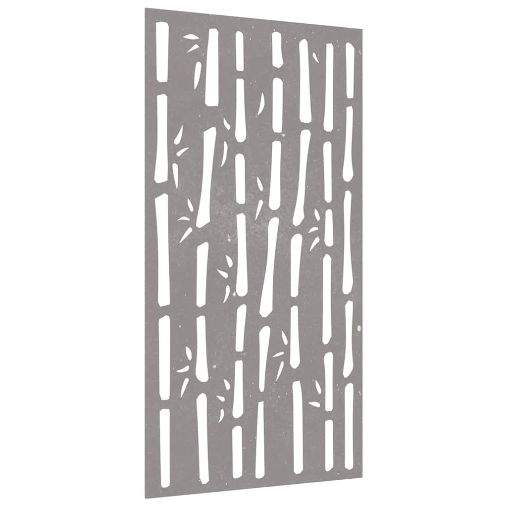 bambuszmintás corten acél kerti faldísz 105 x 55 cm