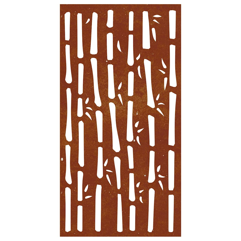 bambuszmintás corten acél kerti faldísz 105 x 55 cm